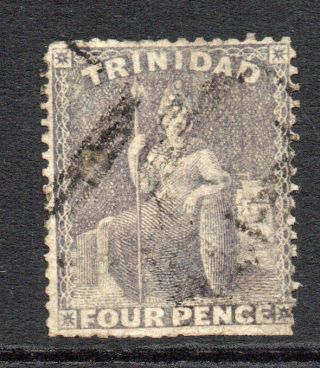 Trinidad 4 Pence Stamp C1860 (aug)