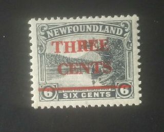 Newfoundland 160 Mnh Surcharged 3 Cents.  Mog Nh.  2 Scan
