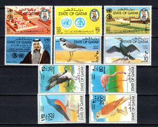 Qatar Birds 1976 Selection Of Complete Sets Of Mnh Stamps Unmounted