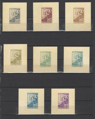 ,  1947 Post Service 20,  10 Nominal In Different Colour Thick Paper