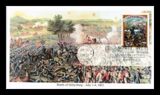 Dr Jim Stamps Us Battle Of Gettysburg Civil War First Day Cover Mystic