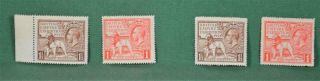 Gb Stamps George V 1924 & 1925 British Empire Exhibition Pairs U/m (r57)
