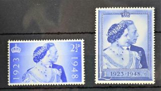 Gb Stamps George V1 1948 Jubilee Pair U/m (r52)
