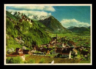 Dr Jim Stamps Vaduz Liechtenstein View Continental Size Postcard