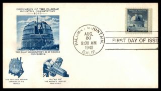 Mayfairstamps Us Fdc 1948 Palomar Mountain Observatory First Day Cover Wwb5369