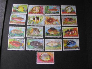 Cocos Islands Stamp Set Scott 34 - 50