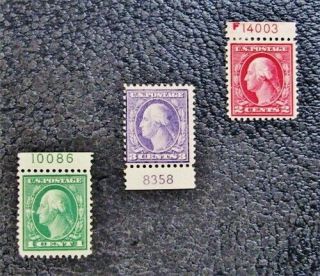 Nystamps Us Stamp 498 // 502 Og H Different Plate Washington