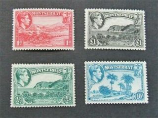 Nystamps British Montserrat Stamp 102//93a Og H $30