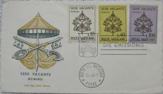 Stamps: Vatican City - Sede Vacante - First Day Cover (june 1963)