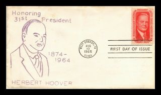 Us Cover President Herbert Hoover Fdc West Branch Iowa