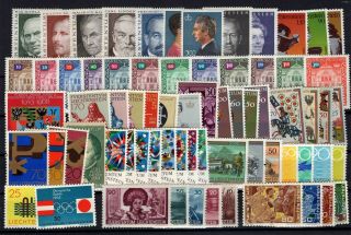 P123596/ Liechtenstein Stamps – Lot 1963 - 1987 Mnh 110 E