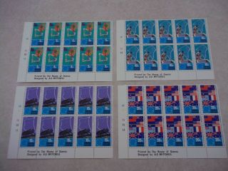 Tokelau Islands Stamps Sg 33 - 6 Scott 33 - 6 Plate Blocks Og Nh