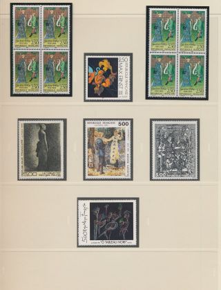 Xb74185 France Art Paintings Fine Lot Luxe Mnh