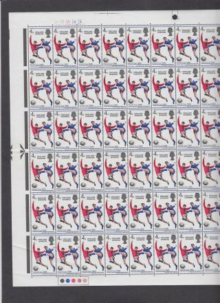 1966 England Football World Cup Winners Complete Sheet Of 120 Stamps