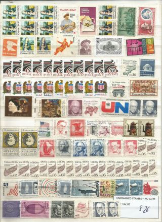 USA 50 OFF Discount Under F.  V.  USD 50 Stamps x Postage Lot Unfranked up to 5 $ 2