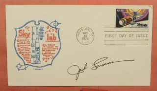 1974 Astronaut Jack Lousma Signed Fdc 1529 Skylab Artopages Cachet