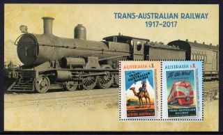 Australia Mnh 2017 The 100th Anniversary Of The Trans - Australian Railway