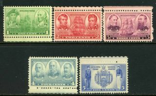 Us Navy Issues Of 1936 - 37 Scott 790,  791,  792,  793,  794 Mnh