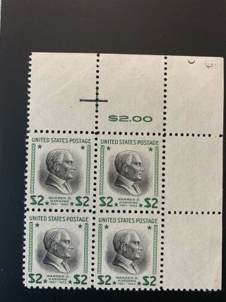 Us Stamp 1938 $2 Block Of 4 Scott 833 Nh Xf Excelent