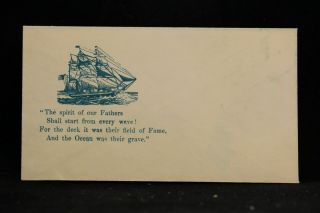 Civil War: Patriotic Cover,  The Spirit Of Our Fathers,  Tall Ship In Blue