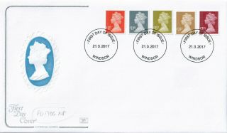 (30864) Gb Cotswold Fdc £2.  55 £2.  27 £1.  57 £1.  40 £1.  17 Definitives Windsor 2017