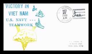 Dr Jim Stamps Us Victory In Viet Nam Naval Frank Cover Uss Glover 1969