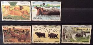 World Stamps Zaire 1982 Line 5 Virunga National Park Stamps (b5 - 6p)