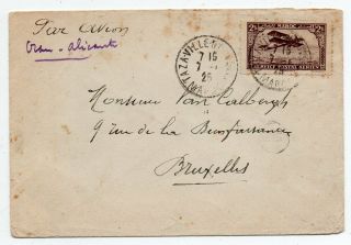 1925 French Morocco To Belgium Special Flight Cover,  High Value