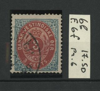 Danish West Indies 1874 Scott 6b Facit 6f Print 6 Cv$17.  50