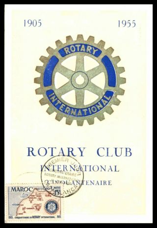 Mayfairstamps Maroc First Day 1955 Rotary International Organization Post Card W