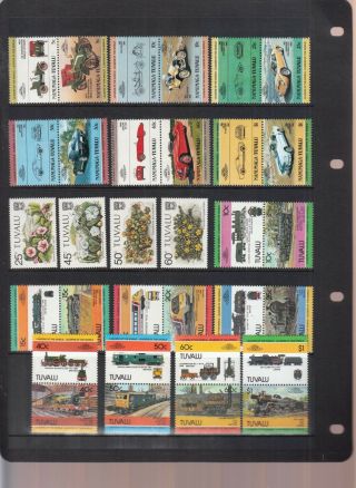 Tuvalu 4 Stockpages Of Sets Umm/mnh Many Thematics Trains/cars Etc 1