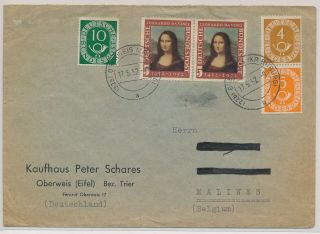 Lk51674 Germany 1952 To Malines Belgium Fine Cover