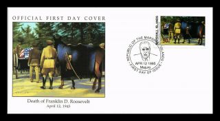 Dr Jim Stamps Death Franklin Roosevelt Fdc Marshall Islands Monarch Size Cover