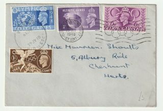 Gb : Kgvi 1948 - Fdc Olympic Games - With Scarce Machine And Cds Cancels -