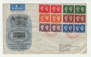 Gb : Kgvi 1940 - Fdc Stamp Centenary - Illustrated Cover - Shs - Pairs To Usa