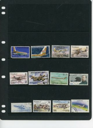 100 Aircraft And Airmail Stamps &.  (airmail 2)