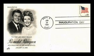 Dr Jim Stamps Us Ronald Nancy Reagan Inauguration Event Art Craft Cover 1981