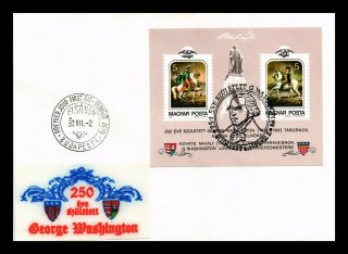 Dr Jim Stamps President Washington Fdc Souvenir Sheet Hungary European Cover