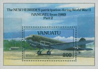 Vanuatu 1993 Sg627 Wwii 50th Anniversary Ms Mnh