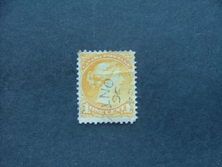 Canada Qv 1876 - 79 1c Orange - Yellow Sg73 G - Fu