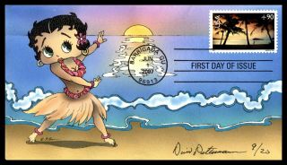 Mayfairstamps Us Fdc 2007 Beach Scene Handed Painted David Detterman Guam First