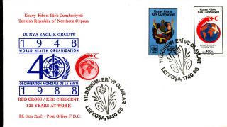 Who Red Cross Health Medicine 1988 Turkish Cyprus Fdc