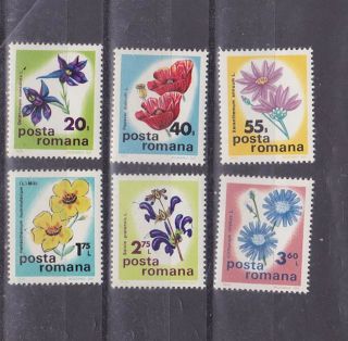 Romania 1975 Sc 2575/80,  Flower Set L1858