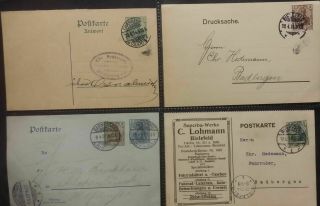 Germany 1914 1907 Postal History 4 Commercial Postcards Barnstorf Frankfurt