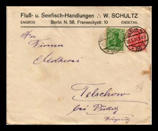 Dr Jim Stamps Berlin Germany Dual Franked Postal History European Size Cover
