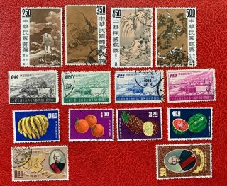 Taiwan Stamps Lot : Sc 1200 - 03,  1318 - 9,  1414 - 17,  1479 - 82
