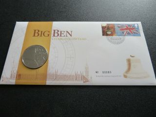 2009 Big Ben Celebrating 150 Years Medal First Day Cover