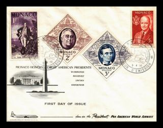 Dr Jim Stamps American Presidents Fdc Monaco Combo European Size Cover
