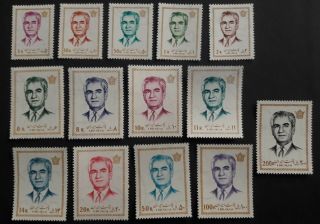 Middle East 1persia Full Set 14 Values Mnh 14th Ruler´s Series 1972