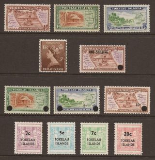 Tokelau Islands 1948 - 63 Sg1/5,  Sg9/15 All Mnh (jb7703)